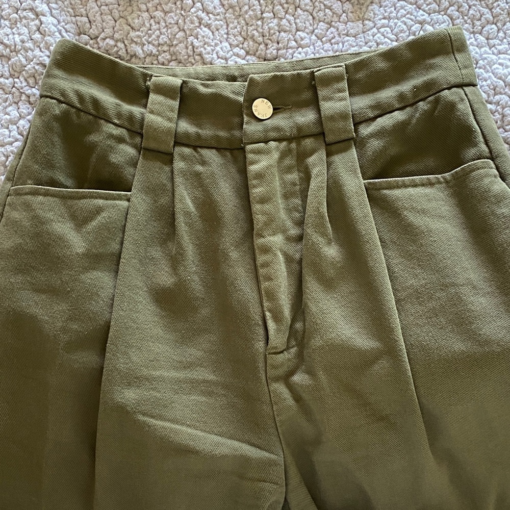 Green Tapered Pants